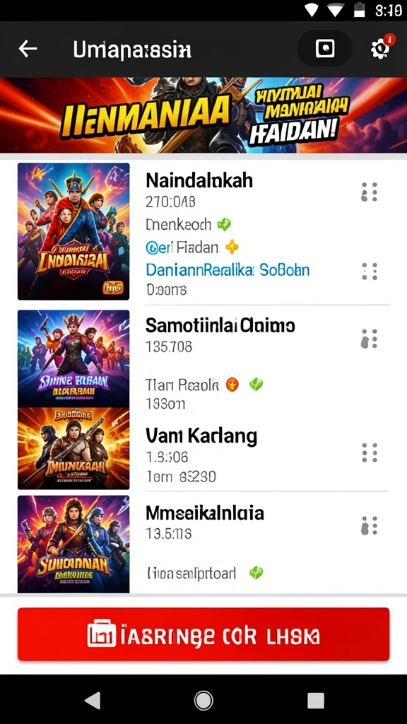 sm605 - Tangkapan layar leaderboard dengan skor tinggi.